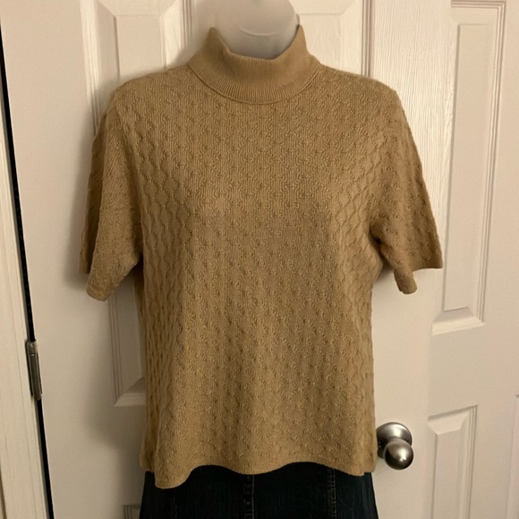 Talbots Sweaters - Tan mock neck sweater from Talbots, petite large.